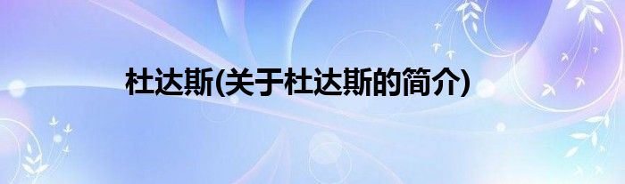 杜达斯(关于杜达斯的简介)