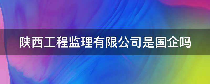 陕西工程监理有限公司是国企吗