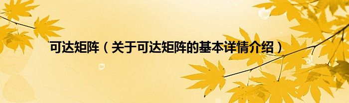 可达矩阵（关于可达矩阵的基本详情介绍）