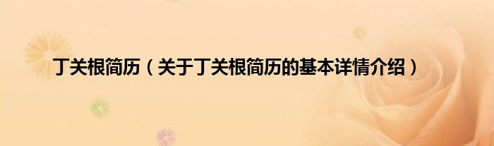 丁关根简历（关于丁关根简历的基本详情介绍）