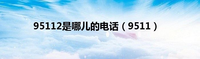 95112是哪儿的电话（9511）